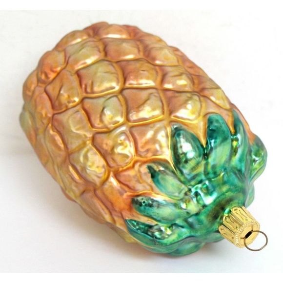 ANTIQUE GERMAN LOT 6 FISH CORN CUCUMBER TOMATO PINEAPPLE CHRISTMAS ORNAMENTS - Picture 8 of 13